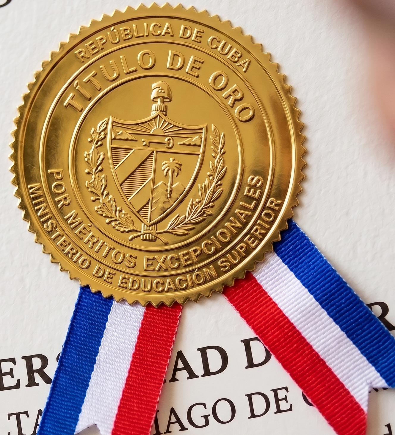 Gold diploma medal